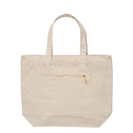 12 Oz. Cotton Canvas Zippered Tote Bag