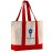 10 Oz. Newport Cotton Canvas Striped Tote Bag