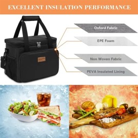 15L 24Can Soft Leakproof Insulated Cooler Lunch Bag