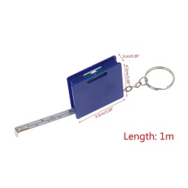 1meter Measuring Steel Tape With Bubble Level Keychain