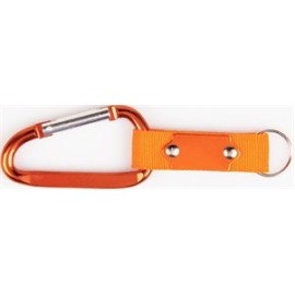 8 Cm Carabiner with Strap and Metal Plate