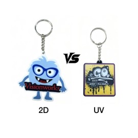 1.5" Custom 2D PVC Keychain(Decorated)