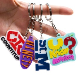 1.5" Custom 2D PVC Keychain(Decorated)