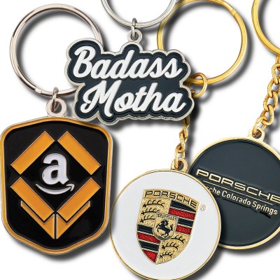 1 1/2" (1.5") Single Sided Metal Keychain