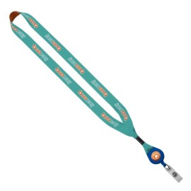 3/4" Dye-Sublimated Lanyard with Metal Crimp & Retractable Badge Reel