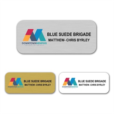 1.25" x 3" Aluminum Name Badge
