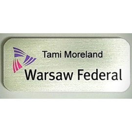 1.25" x 3" Aluminum Name Badge