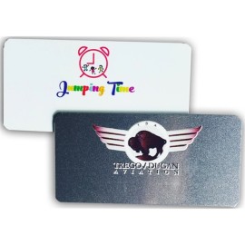 1" x 3" Metal Name Badge - Digital Printed