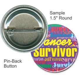 Pin-back 1 1/2 Inch Round Button