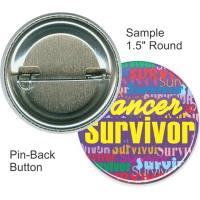 Pin-back 1 1/2 Inch Round Button