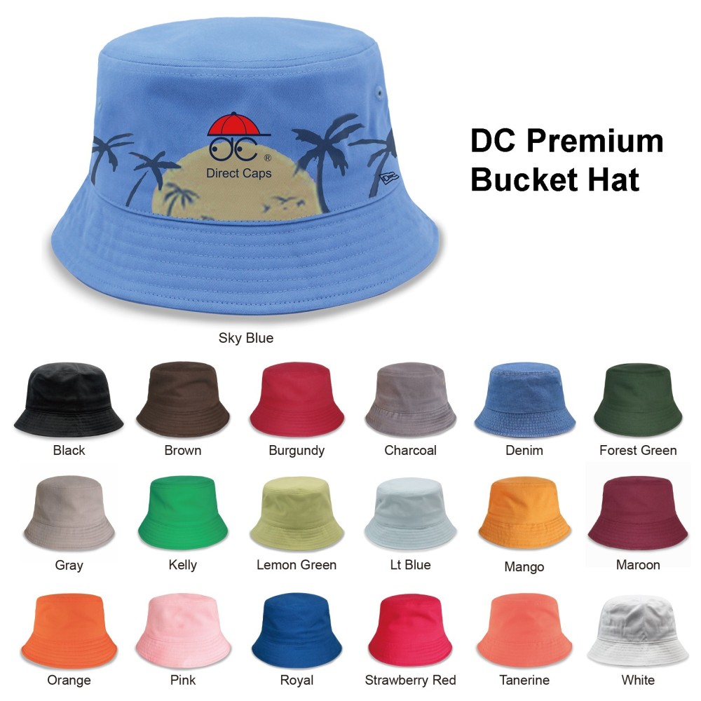 100% Premium Cotton Twill Bucket Hat