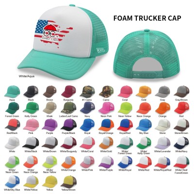 5 Panel High Profile Foam Mesh Back Trucker Cap