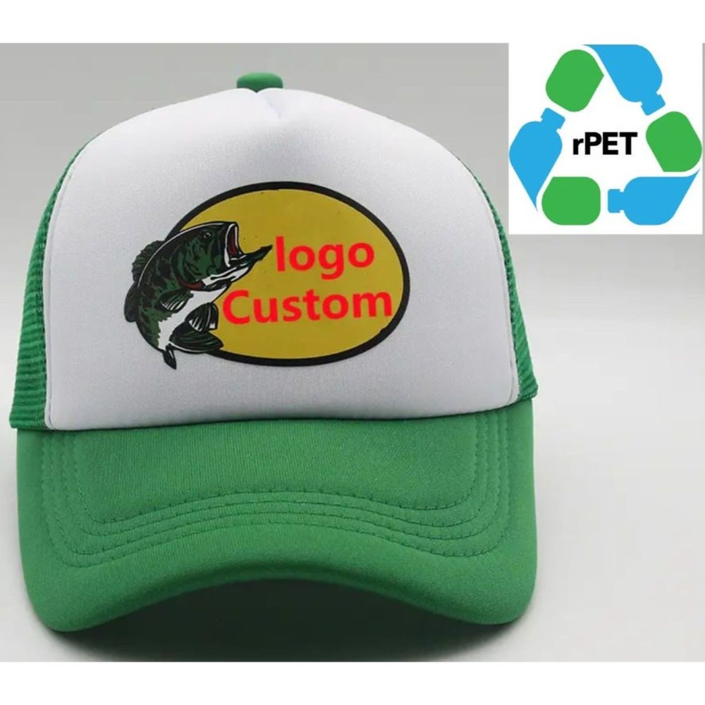 5 Panel PET Recycled 100% Polyester & Mesh Fabric Cap
