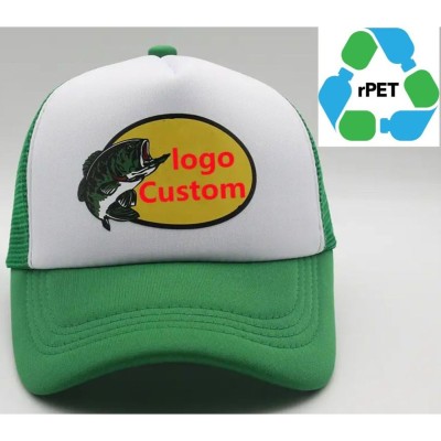 5 Panel PET Recycled 100% Polyester & Mesh Fabric Cap