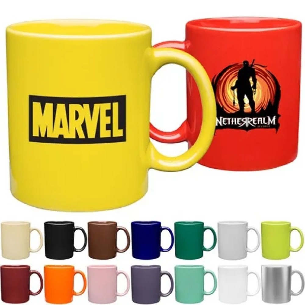 11 oz Color-Interior C-Handle Mug