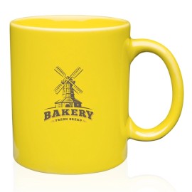 11 oz Color-Interior C-Handle Mug