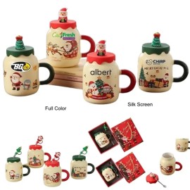 14.5 oz Santa Ceramic Mug Set