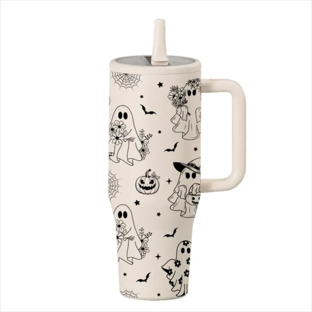 40 oz Halloween Straw Bottle