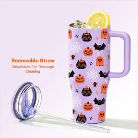 40 oz Halloween Straw Bottle