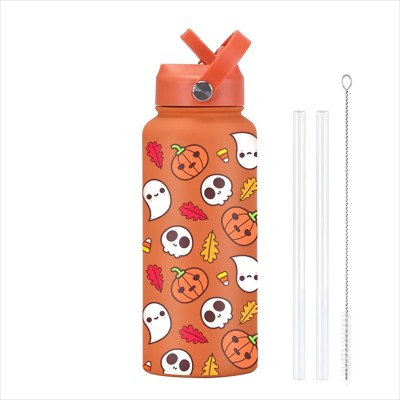 32 oz Halloween Straw Bottle