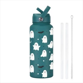 32 oz Halloween Straw Bottle