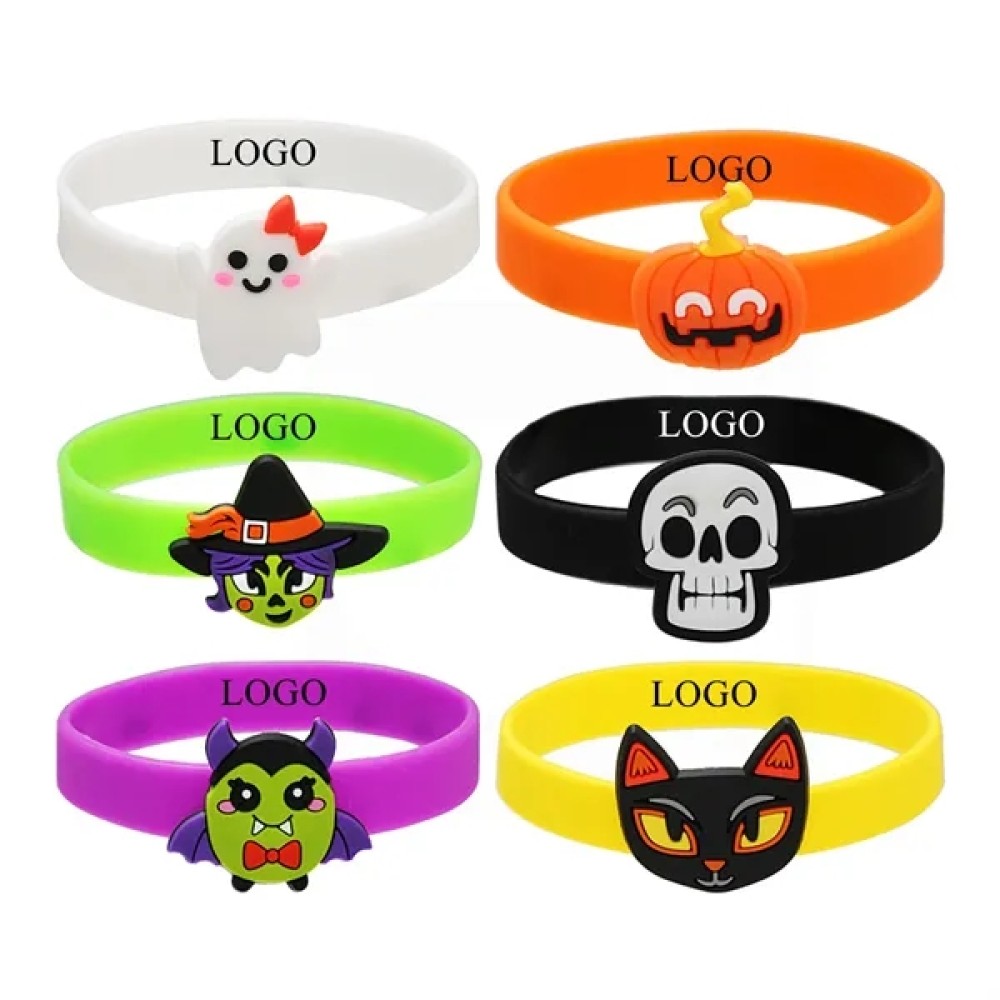 Halloween Silicone Bracelet Funny Cartoon Ghost Children