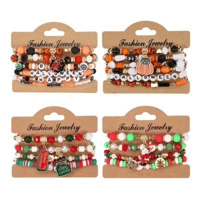 Custom Halloween Christmas Hamdmade Multicolor Bracelets