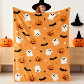 Festive Halloween Throw Blanket
