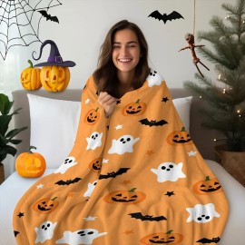 Festive Halloween Throw Blanket