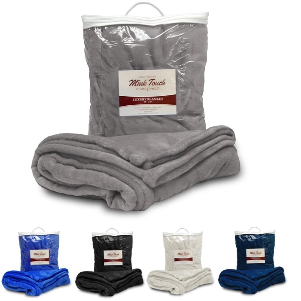Embroidered Mink Touch Blanket