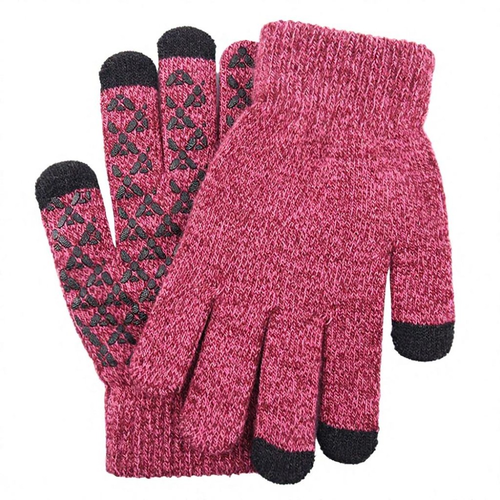 Deluxe Knit Touchscreen Gloves with Grip Palm