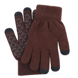 Deluxe Knit Touchscreen Gloves with Grip Palm