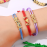 Adjustable Cord Letter Bead Bracelet