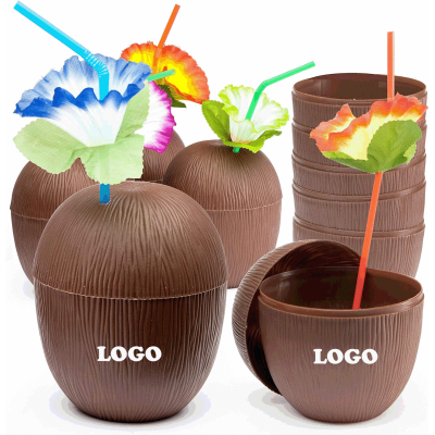 Coconut Cup With Straw