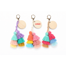 Handmade Cotton Thread Tassel Keychain