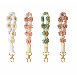 Handmade Macrame Flower Keychain