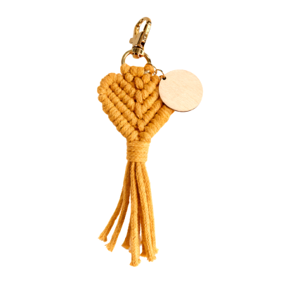 Heart Shaped Macrame Keychain