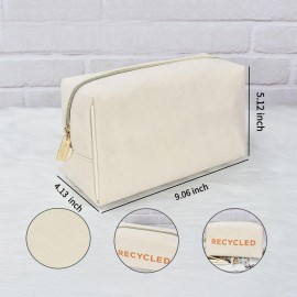 Canvas cosmetic makeup bag