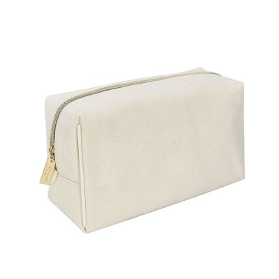 Canvas cosmetic makeup bag
