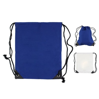 Cotton-Blend Drawstring Backpack