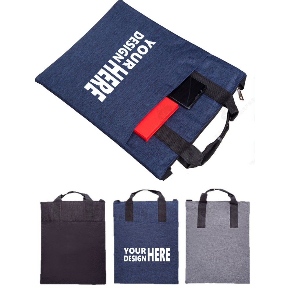 Business-Style Zipper Shoulder Bag