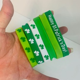 St. Patrick's Day Silicone Wristband Set(6 Wristbands)