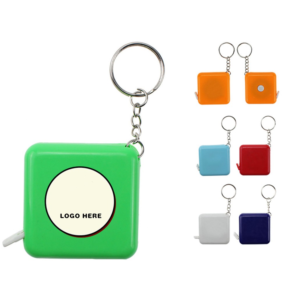 Square Tape Measure Keychain