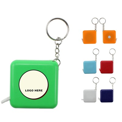 Square Tape Measure Keychain