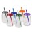 16OZ Colored Single Layer Mason Straw Cups