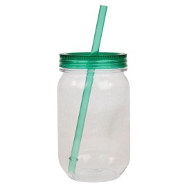 16OZ Colored Single Layer Mason Straw Cups