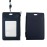 Lanyard PU Leather Card Holder With Zippered Pocket